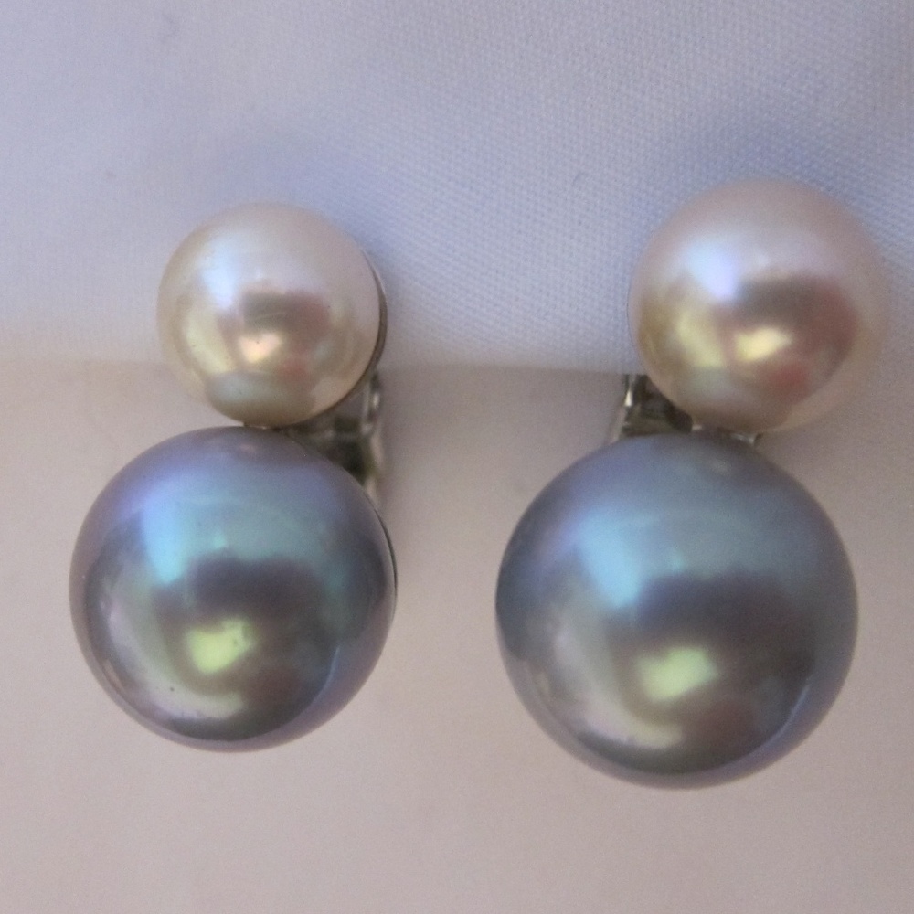 Faux pearl earrings